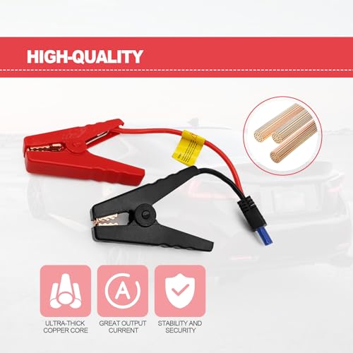 stymart EC5 Jump Starter Cable with Battery Clamps, Booster Jupmper Cables Automotive Replacement Jump Starter for 12V Replacement Alligator Clips to EC5 Connector Car Jumper Cable - Thumbnail 7