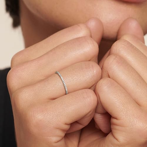 Classic Cubic Zirconia Stackable Wedding Bands Simulated Diamond cz Promise Ring for Women Jewelry Gifts2