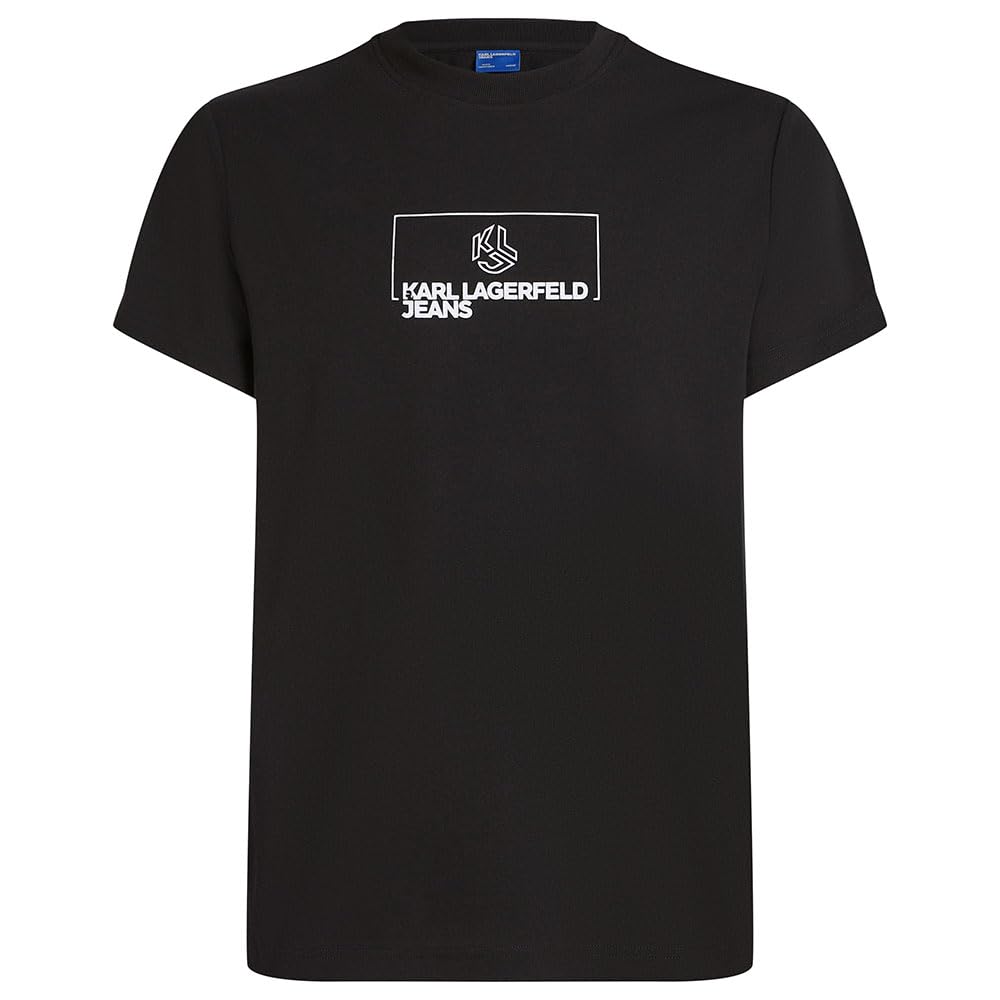 Karl Lagerfeld Jeans, Herren, Schlankes Kurzarm-T-Shirt Mit Logo-Umrandung, Slim Fit