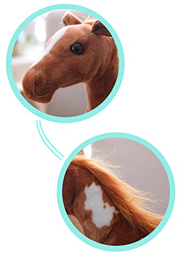 Image of Tickles Horse Stuffed Soft Plush Toy Animal for Kids (Color: Brown & White Size: 30 cm)