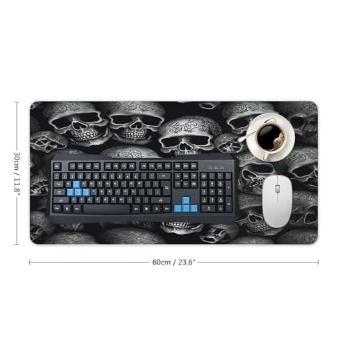 Black Skull Desk Pad impermeable y antideslizante para escritorio miniatura 2