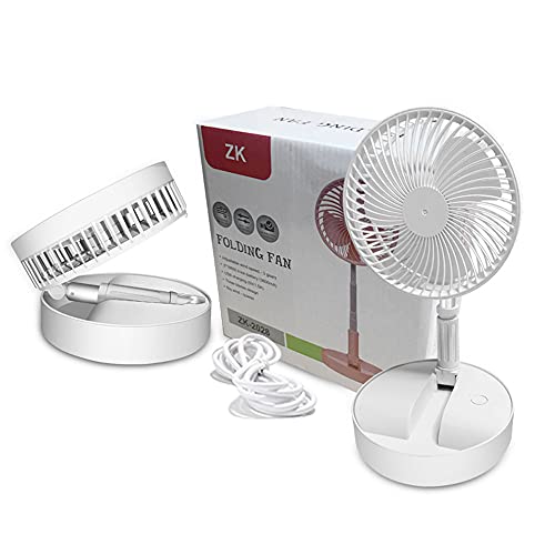 JusirHe Ventilador, Dobrável E Portátil, Piso Retrátil/Ventilador USB, Bateria Recarregável 7200mAh,