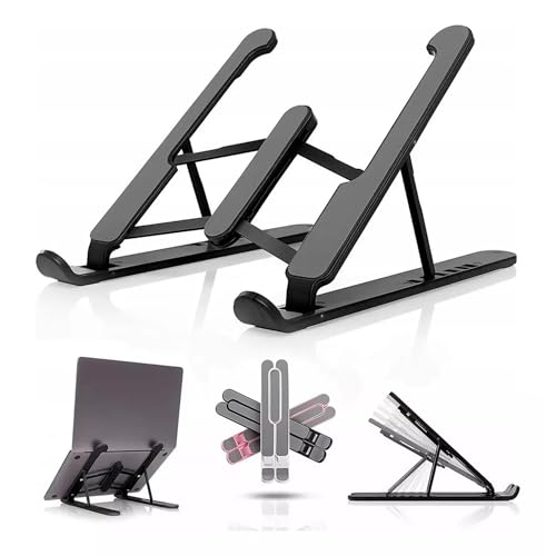 Suporte de notebook emborrachado ajustável, suporte para tablet, laptop, ipad compatível com MacBook