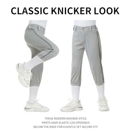 QBK 2T/3T/4T/5T/6T/7T Toddler Boy's Knicker Baseball Pants with Side Piping/Braid2