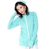 FELLOW フェロー ラッシュガード パーカー レディース フードあり 長袖 指穴つき UVカット UPF50 + 水陸両用 水着 杢グリーン LLサイズ