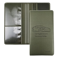 Car Registration And Insurance Card Holder, Leather Vehicle Insurance Card Holder Glove Box Compartment Organizer, Car Wallet Case For License Cards - View #3