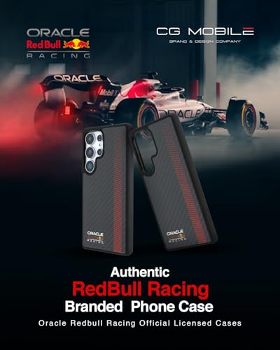 Image of CG MOBILE REDBULL Racing [Official Licensed], Real Carbon Fiber with Magnetic System and Powerbar Protective Case /Cover Designed for Galaxy S25 Ultra - Black