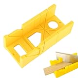 Wonglea Scatola per mitra da 30,5 cm, con scala a righello, scatola da taglio preimpostata con 45 gradi, 135 gradi per modanatura, scatola angolare durevole per battiscopa, boiserie, modanatura del