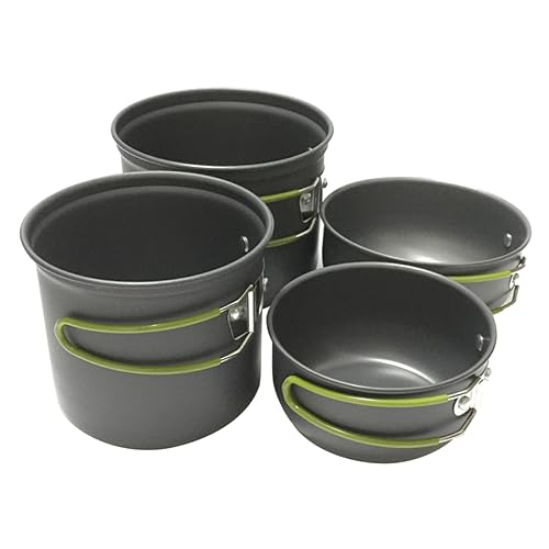 Yardwe 1set Portable Outdoor Cooking Cookware for Camping Lightweight for Backpacking Picnics