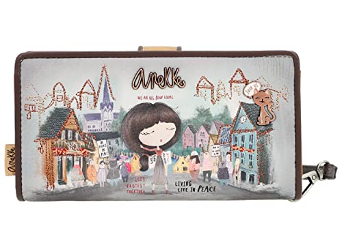 Anekke - Billetero de Mujer - Cartera Grande para Mujer - Billetera de Polipiel con Cierre de Cremallera - Colección Voice - Accesorios y Complementos de Mujer - 18 x 10 x 2 cm Cover