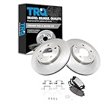TRQ Front Brake Pad and Rotor Set Ceramic Compatible with 2019-2021 Mazda 3
