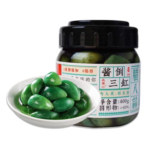 BaiLiSnacky Laba Suan 400g Ajo Fermentado En Vinagre El Ajo De Laba - Tradición China Elaboración Artesanal Perfecto Para Acompañar Platos Asiáticos