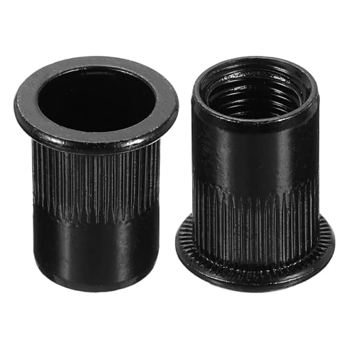 M12 リベットナット 304 仕上げ フラットヘッド リブナット ねじ込みインサート ナット ローレットボディ ストレート ローレット クローズエンド リベットナット ファスナー 自動車、家具、装飾、電気、工業用(40個)