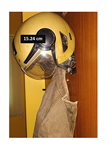 Image of Helmet Holder Wall mountable Multipurpose Keys Biker Jacket Cap Rain-Coat Job ID Card Office Bag Laptop Bag Handbag Back Pack Umbrella Helmet Hanger Xtra Turn Grey Color Model Pack of 1