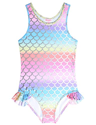 Image of QPANCY Girls Swimsuits Unicorn Bathing Suits Toddler Kids One Piece Swimwear