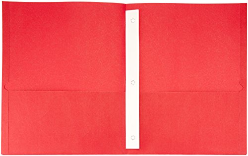 Amazon Basics Twin Pocket File Folders With Fasteners, 25-Pack, Letter, Assorted #TOP2