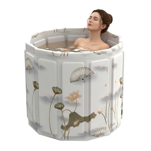 Portable Bathtub for Adult, Foldable Soaking Bathtub for Hot SPA&Ice