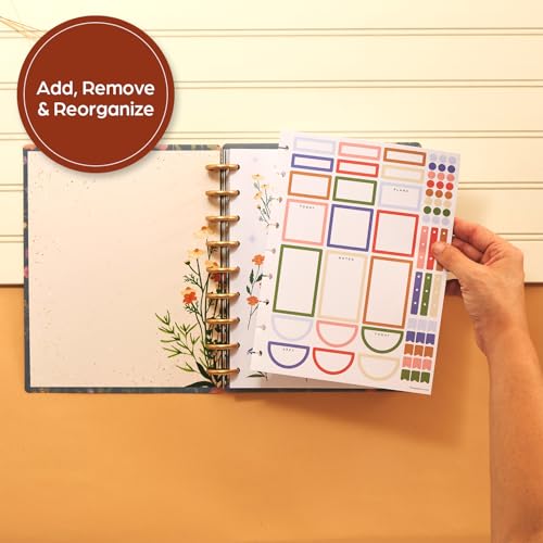 Happy Planner Disc-Bound 12-Month Planner, Jan.–Dec. 2025 Daily, Weekly, and Monthly Planner, Classic Size, Checklist Layout, Grounded Magic, 72 Pages, 12 Dividers, 2 Sticker Sheets, 7" x 9.25" - Thumbnail 7
