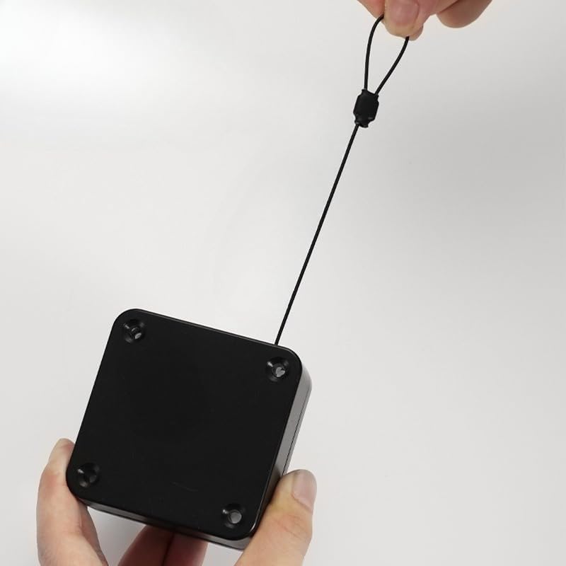 Door Closer with Retractable Cable, Automatic Door Closing Tool for Home and Office (Black)