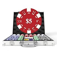 HEITOK Pokerkoffer 500 Stück – Premium Texas Holdem Set mit 11,5g Laser Chips & Alu-Koffer für 10 Spieler