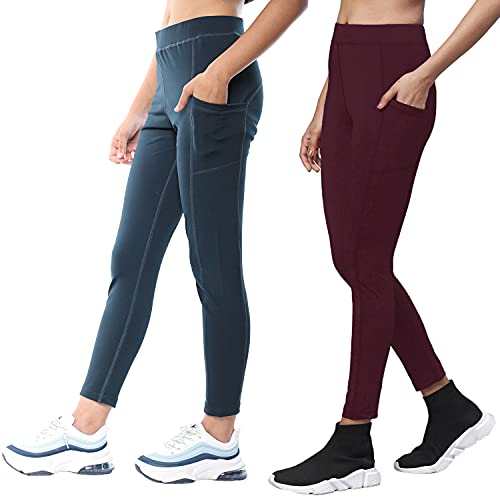 Image of CHKOKKO Women's High Rise Yoga Track Pants Stretchable Sports Tight