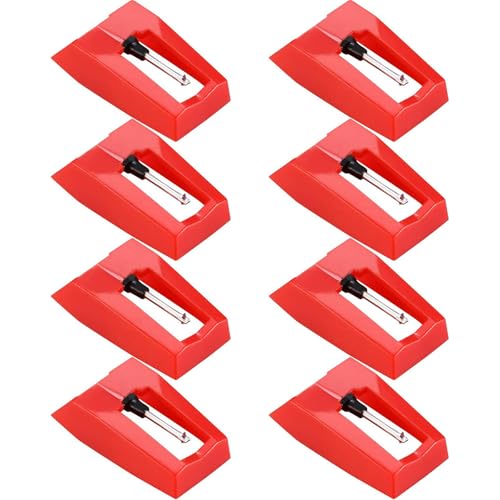 Kangnice 8Pcs Record Player Needle Styluses Replacement for Turntable Phonograph Vinyls Player Styluses Needle Replacement