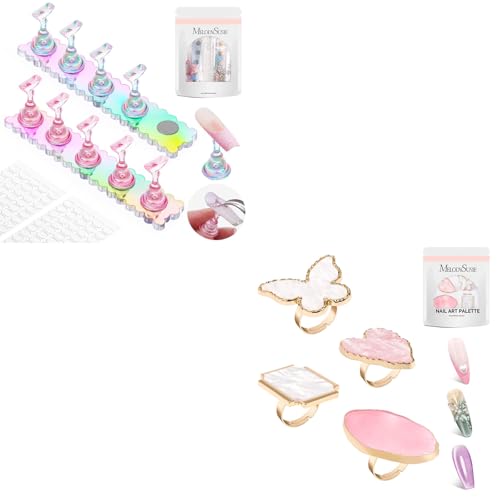 Soporte para uñas MelodySusie con paletas para arte miniatura 1