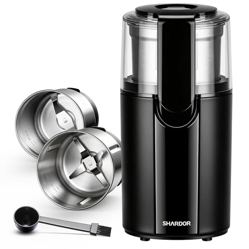 SHARDOR Coffee Grinder Electric, Spice, Herb, Grinder for Coffee...