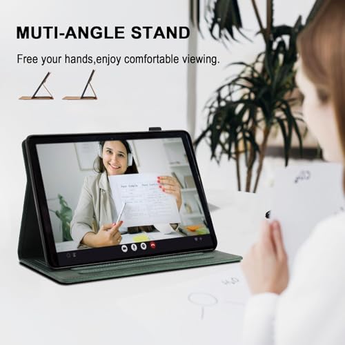 Coque Google Pixel Tablet 2023 11 pouces en cuir PU vert avec support - 2