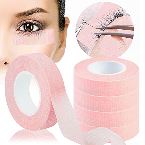 EBANKU5 Rolls Eyelash Extension Tape, Eyelash Tape for Lash Extension Breathable Micropore Fabric Tape for Eyelash Extension Supplies (9m/10 Yards)