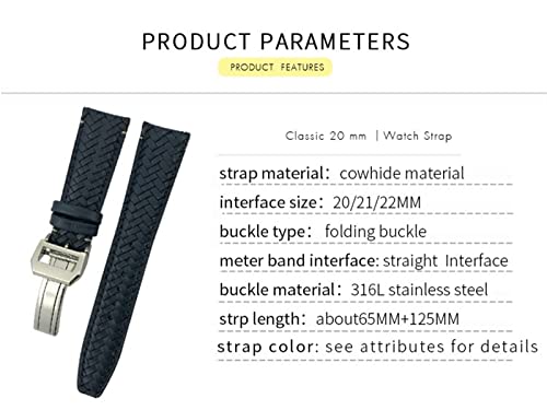 Bracelet de montre en cuir 20mm 21mm 22mm pour pilote portugais IWC MARK18