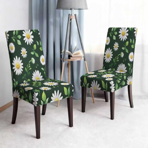 Nappe et housses de chaise marguerites pour protéger et relooker votre table