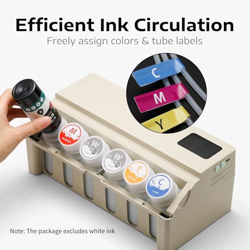 Image of OFFNOVA Immerge CISS DTF with Digital Display, White Ink Circulation System, Extension CISS Ink Tube and Waste Ink Tank /Collector for ET8550 ET8500 L1800 L800 L805 DTF Printer