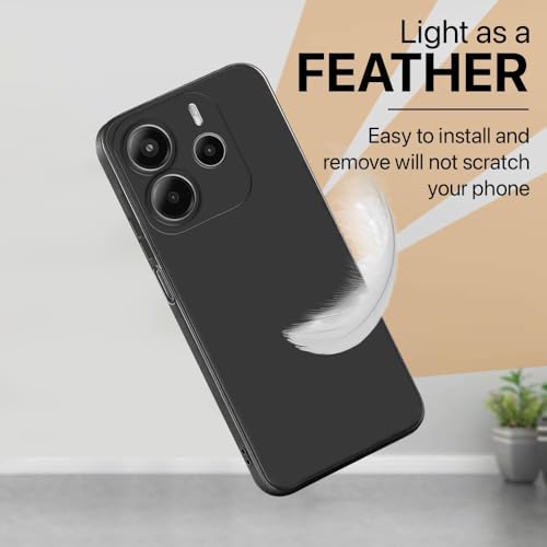 Image of Back Cover for Mi Redmi Note 14 5G | Full Camera Protection | Premium Liquid Silicon Case | Flexible Bumper Case for Mi Redmi Note 14 5G (Grey)