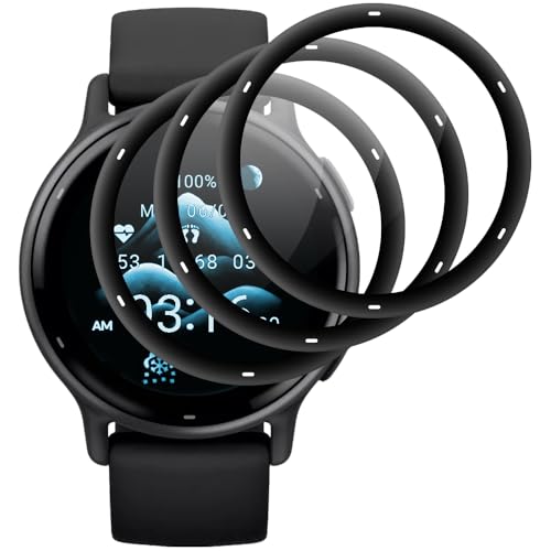 Beukei Screen Protector for Garmin Vivoactive 5 (3 Pack) glass Film Anti-Shatter Scratch Resistant NO-Bubble 9H Hardness screen protector full coverage Film