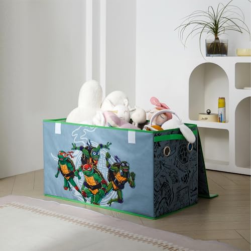 Teenage Mutant Ninja Turtles Collapsible Storage Trunk, Durable with Soft Lid, 28.5"x14.5"x16"