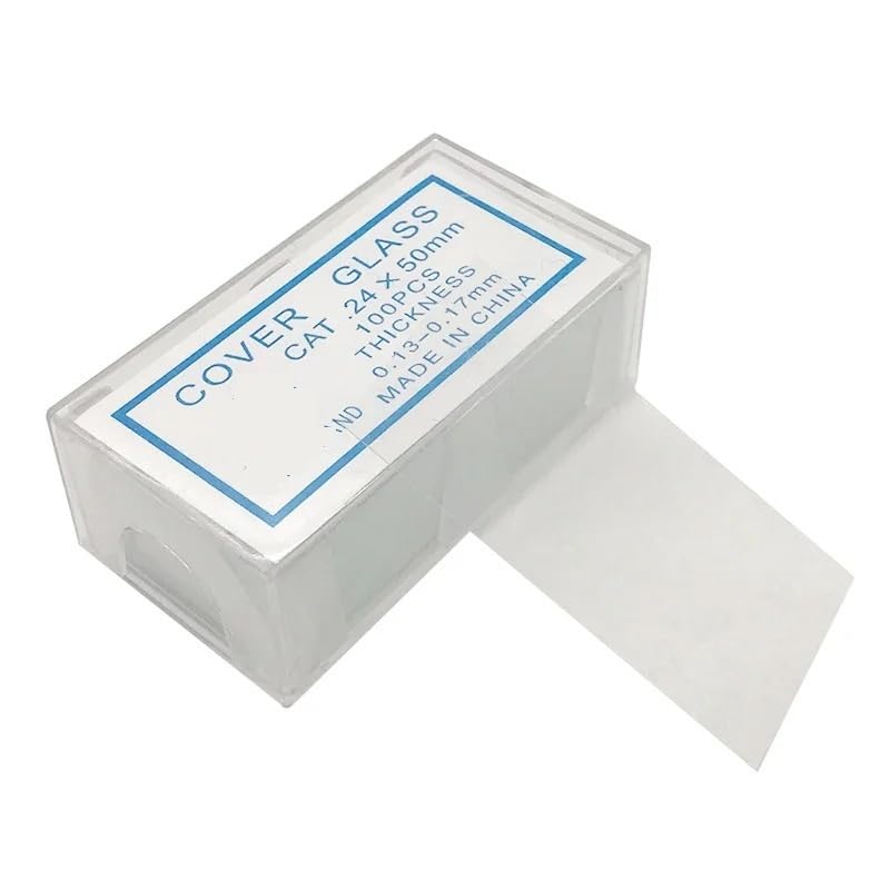 200PCS 24x50 mm Microscope Glass Slides Cover Slips Blank Accessories 0.13-0.17 Thickness