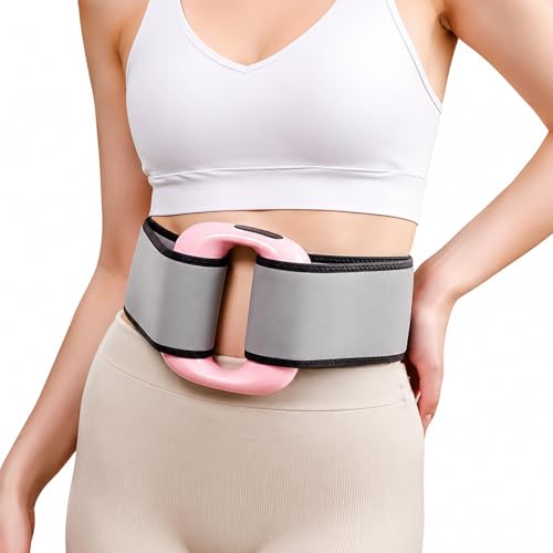 Image of PANCA Electric Belly Fat Massager Belt with Heat & Vibration | Abdominal Waist Slimming & Muscle Relaxation Device | Portable Body Shaping Fascia Massager for Home Use (Pink)
