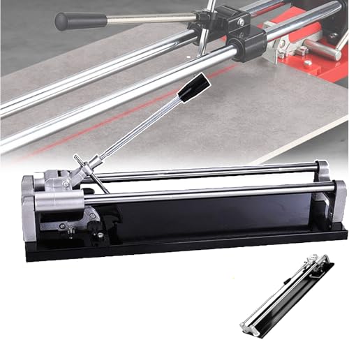 PLABNK Manual Tile Cutter, Tile Cutter Hand Tool, Can Straight Line/ 45° Angle Cutting, Anti-slip Handle, Use Convenient, for DIY Enthusiasts, for Cutting Thickness: 0.5-1CM Tile,400mm