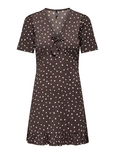 Robe à col en V pour flâner en ville avec le sac de shopping assorti
