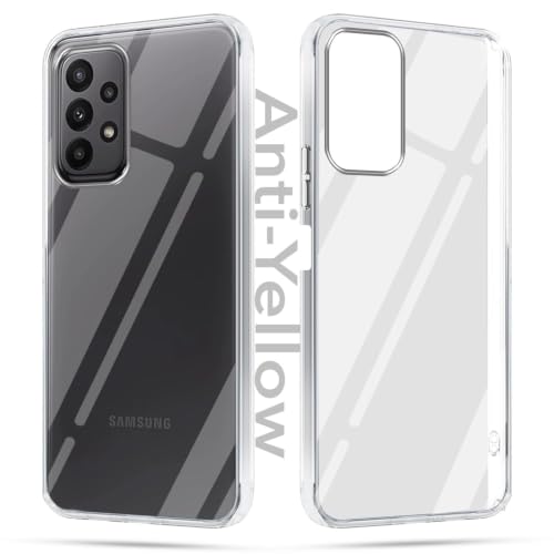 Image of Jkobi Lifetime Anti-Yellow Clear Back Cover Case for Samsung Galaxy A23 (Sleek Hard Crystal | Shockproof and Camera Protection)