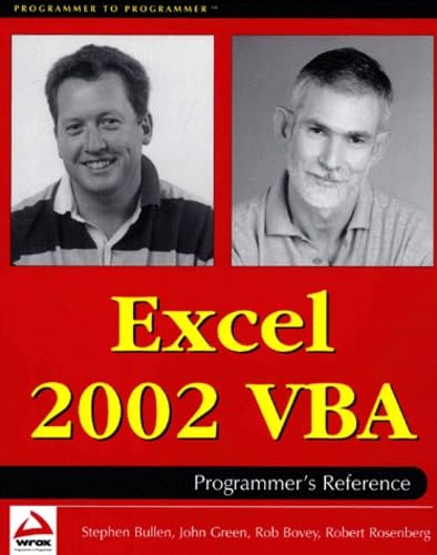 Excel 2002 VBA Programmer's reference (Programmer to programmer)