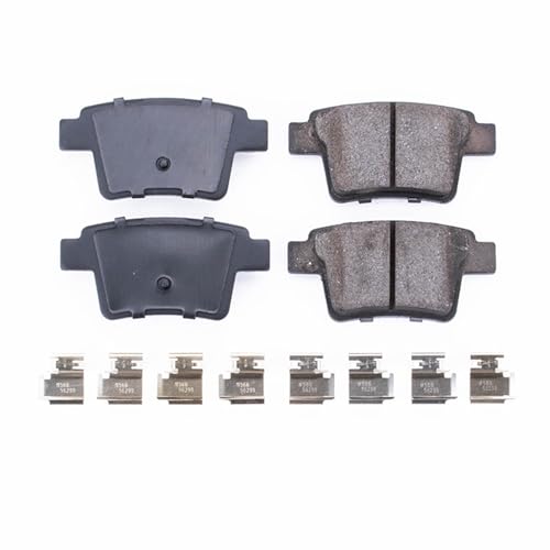 Image of PowerStop Rear Brake Pads for Ford Five Hundred 2005-07 |Freestyle 2005-07 |Taurus 2008-09 |Taurus X 2008-09 |Jaguar X-Type 2005-08 - Z17 Ceramic Brake Pads with Installation Hardware, 17-1071
