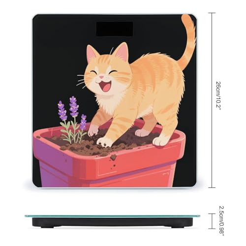 Báscula digital para baño The Cat on The Flower Pot 400 lb miniatura 2