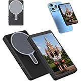 自撮りモニター 自撮りカメラ iphone ミラーリング スマホ用 背面カメラモニター フォトビデオキット スピーカー付き 磁気式 ミラーリング接続 iOS/Android機種対応 Vlog記録/ビデオ録画/ライブ配信/TikTok撮影に最適 (ブラック)