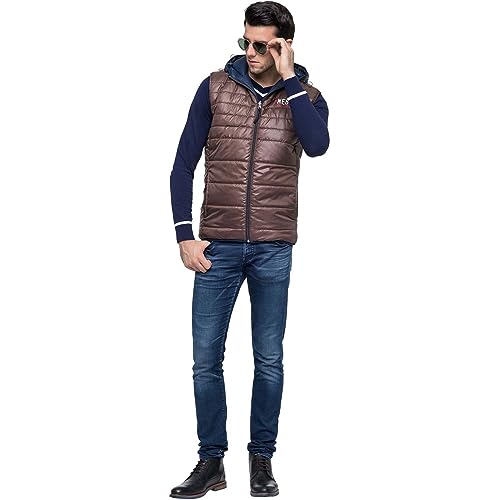 Nebulus Gilet Pherson Blu Navy/Marrone L
