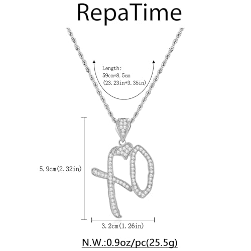 XO Necklace for Men, Gold Necklace Hip Hop Chain with Cubic Zirconia, Iced Out Jewelry, Fashion Statement Necklace, Gifts for Men