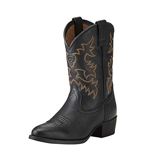 ARIAT Kid's Heritage R Toe Western Boot Black