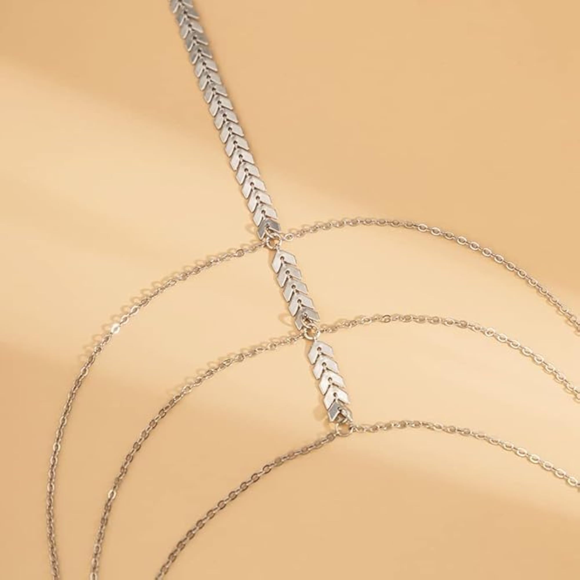 Silver Plated Mystic Leaves Vine Thigh Chain