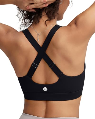Image of RUNNING GIRL High Impact Sports Bras for Women, Adjustable Straps Bra High Support Workout Bra with Sewn in Pads
